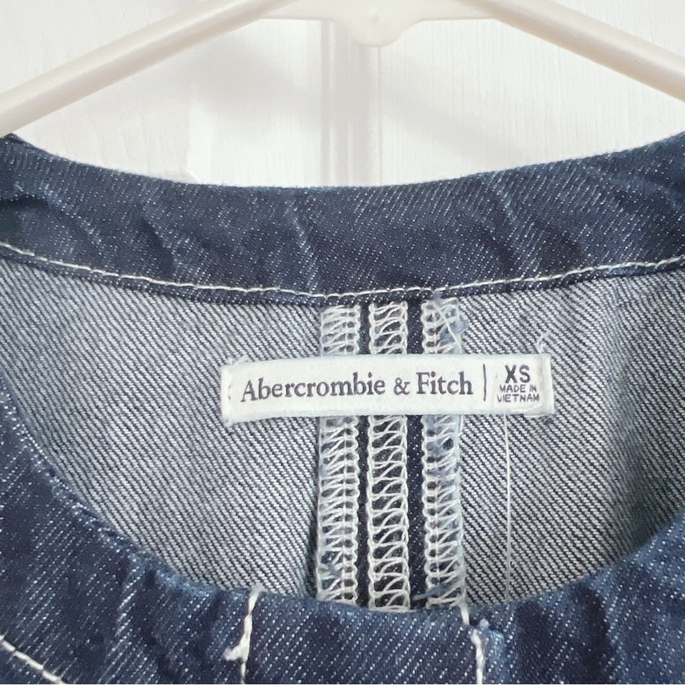 NWT Abercrombie & Fitch Mara Fitted Adjustable Denim Mini Dress - Picture 3 of 8